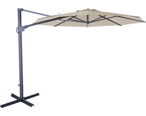SOLUNA Zweefparasol Beaujeu ecru Ø 300 cm, hoogte 251 cm SOLUNA Zweefparasol Beaujeu ecru Ø 300 cm, hoogte 251 cm