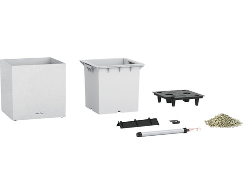 Complete bloembakset met inzetstuk, irrigatiesysteem en accessoires