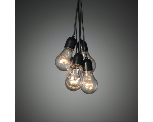 KONSTSMIDE Kerstverlichting LED lichtgordijn 10 lampjes extra warmwit 4,5 m Hanglamp met vijf gloeilampen