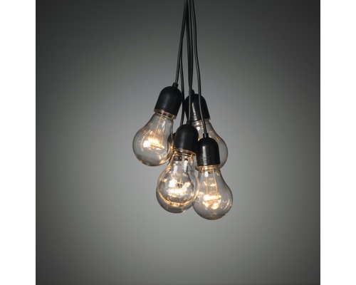 KONSTSMIDE Kerstverlichting LED lichtgordijn 20 lampjes extra warmwit 9,5 m Hanglamp met meerdere gloeilampen