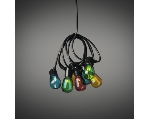 KONSTSMIDE Kerstverlichting LED partyverlichting 20 lampjes gekleurd 4,75 m Lichtsnoer met meerkleurige lampen voor buiten