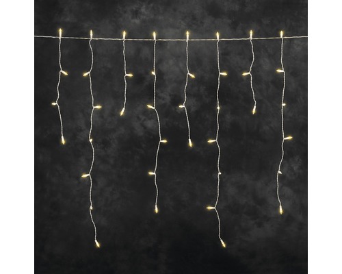 KONSTSMIDE Kerstverlichting LED ijsregengordijn 200 lampjes extra warmwit 5 m Lichtsnoer met ijspegeldesign voor binnen- en buitengebruik