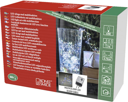Konst Smide LED-lichtsnoer met 360 LED's en multifunctionele functie in verpakking