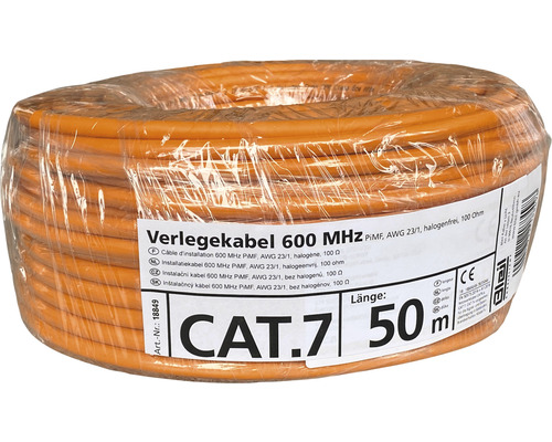 BLEIL Netwerk installatiekabel CAT7 S/FTP oranje 50 m