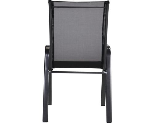 Tuinstoel met aluminium frame en textileen bekleding, achteraanzicht