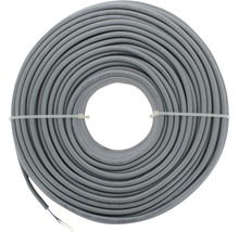 Opgerolde grijze telefoonkabel