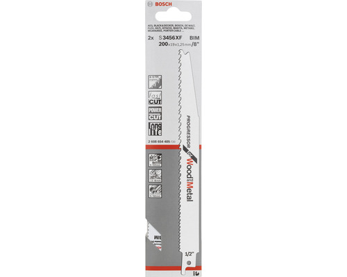 Bosch reciprozaagbladset S 3456 XF BIM, 200x19x1,25 millimeter