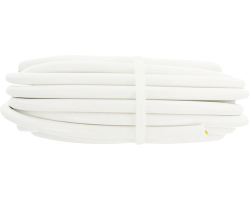 Opgerolde witte elektriciteitskabel