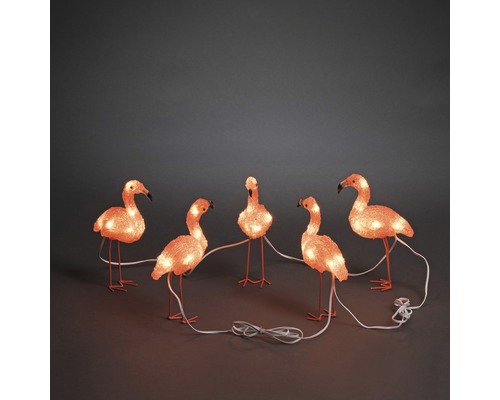 KONSTSMIDE Kerstverlichting LED flamingo extra warmwit 4 meter