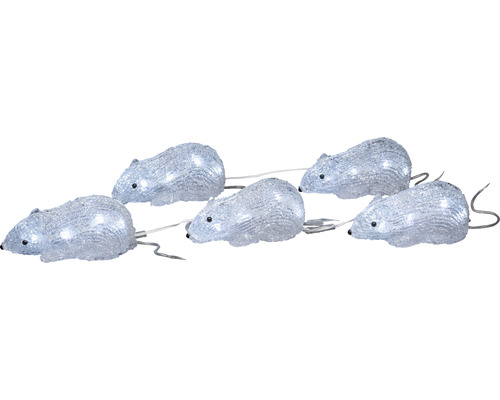 Lichtsnoer met vijf muizen