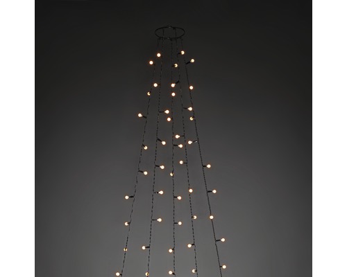 KONSTSMIDE Kerstverlichting LED boommantel ring met 5 strengen 250 lampjes extra warmwit 3 m Decoratieve lichtslinger in de vorm van een kerstboom met warm wit licht