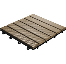 Terrastegel van hout met kunststof onderconstructie