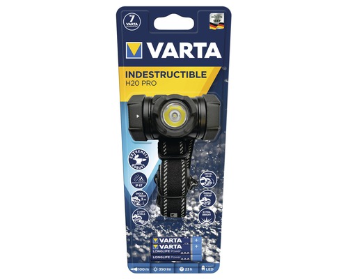 Varta Indestructible H20 Pro hoofdlamp in verpakking