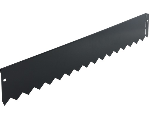 Metalen tuinrand met gekartelde rand