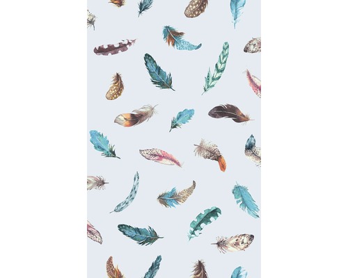 D-C-FIX Raamfolie statisch premium Finja blauw 45x150 cm Patroon met verschillende veren