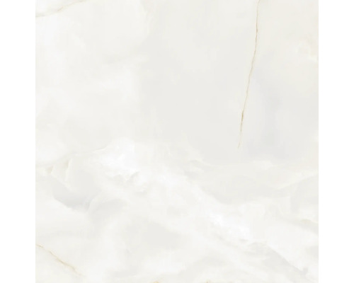 Wand- en vloertegel Onyx bianco ice 120x120 cm gerectificeerd Tegelpatroon in marmerlook