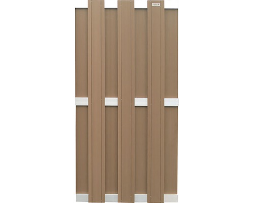 ELEPHANT Schutting Design WPC FSC bruin/aluminium 90x180 cm