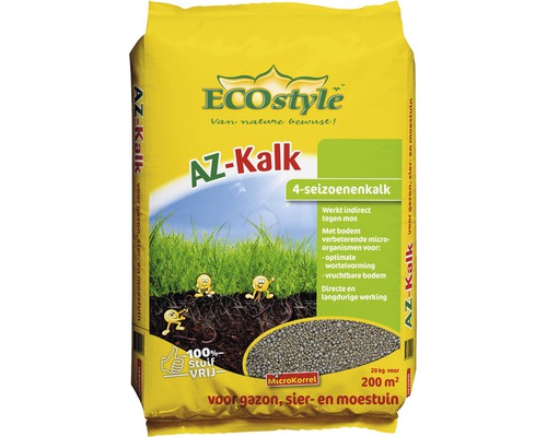 ECOstyle AZ-Kalk meststof voor gazon, sier- en moestuin in een zak van 20 kg
