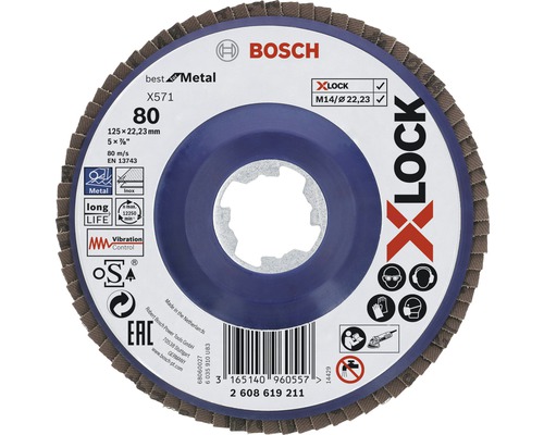 BOSCH Lamellenschijf X-Lock Best for Metal Ø 125 mm, K80 kopen
