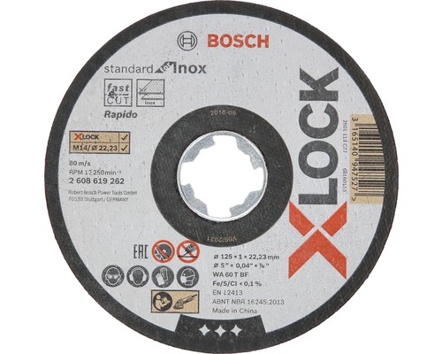 BOSCH Doorslijpschijf X-Lock Standard for Inox Ø 125 mm