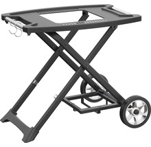 Barbecue trolley met wielen en hakenlijst