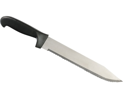 Broodmes met gekartelde rand en zwarte handgreep