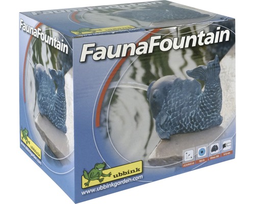 Verpakking van een FaunaFountain tuinfonteindecoratie met visfiguur