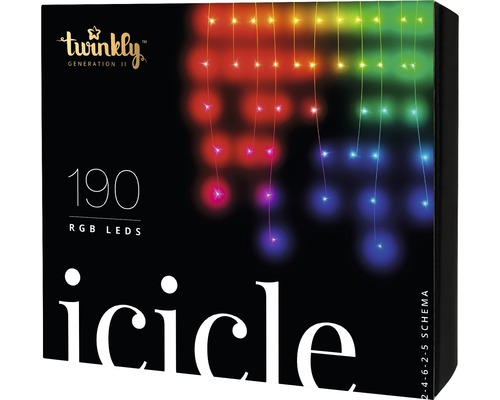 TWINKLY Smart Kerstverlichting LED 190 lampjes gekleurd TWINKLY Smart Kerstverlichting LED 190 lampjes gekleurd