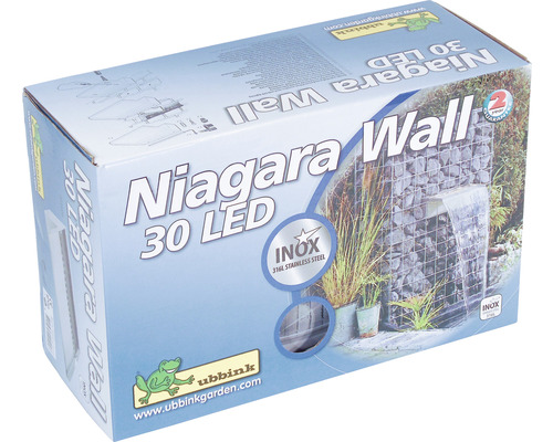 Verpakking van de Niagara Wall 30 LED tuinornament
