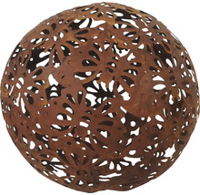Decoratiebal metaal vlinder bruin roest Ø 25 cm