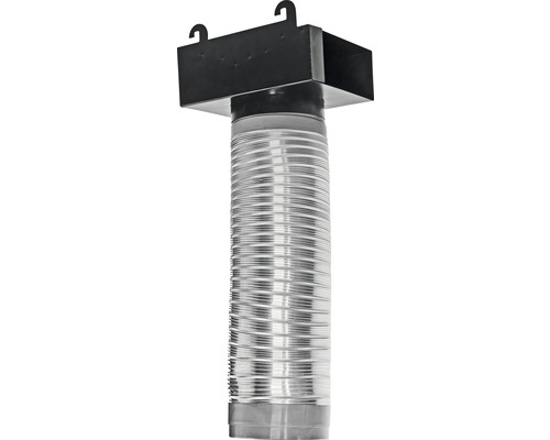 Flexibele afzuigslang met zwart verbindingsstuk