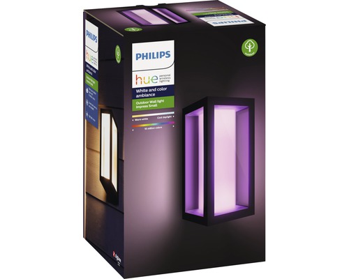 Verpakking van de Philips Hue White and Color Ambiance buitenwandlamp Impress Small