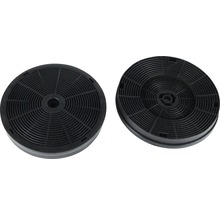 Twee actieve koolstoffilters voor afzuigkappen