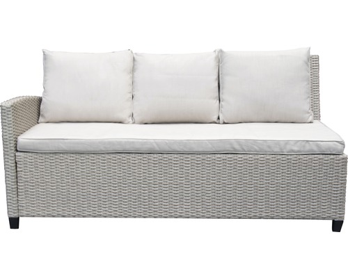 Tuin loungebank met kussens en rotan look