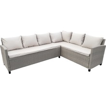 GARDEN PLACE Diningset Madeira 6-zits, 6-delig lichtgrijs incl. tafel en zitkussens