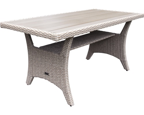 Tuinatafel van polyrotan met opbergruimte