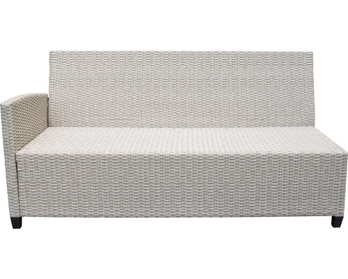 Tuin loungebank van rotan met armleuning