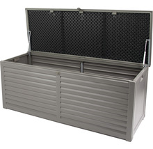 GARDEN PLACE Opbergbox Marla kunststof grijs 390 L, 143,5x53x57 cm