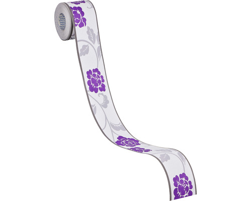 Behangrand met bloemmotief op rol