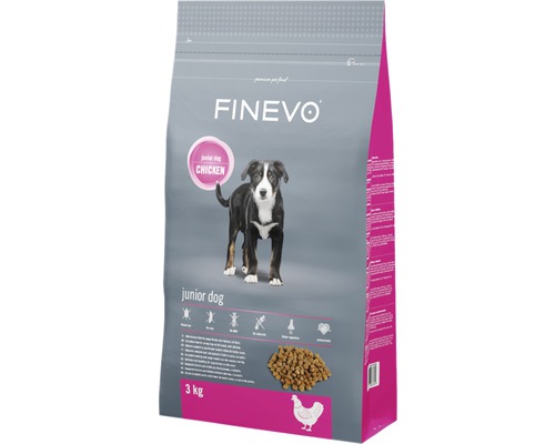 FINEVO Hondenvoer droog Junior Dog kip 3 kg