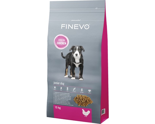 FINEVO Hondenvoer droog Junior Dog kip 15 kg