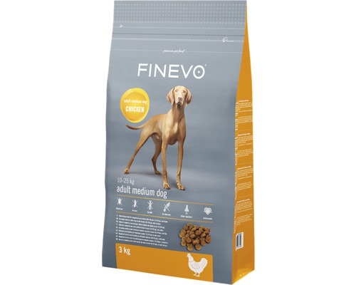 FINEVO Hondenvoer droog Adult Dog M kip 3 kg