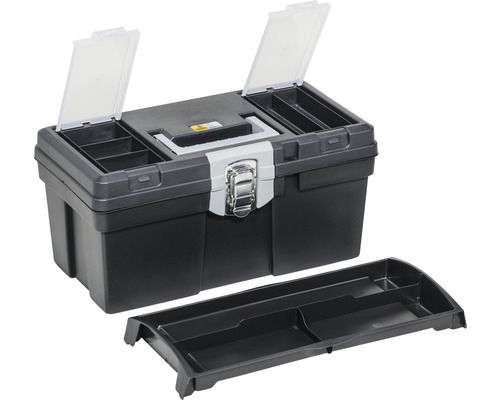 Kunststof gereedschapskist met uitneembare bak