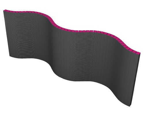 Golfplaat met rechthoekig profiel