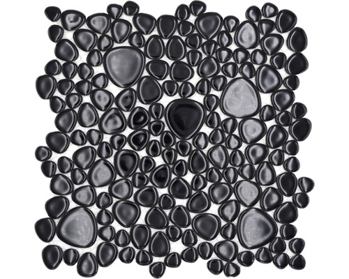 Mozaïektegel keramisch XKM 890N zwart 27,5x27,5 cm