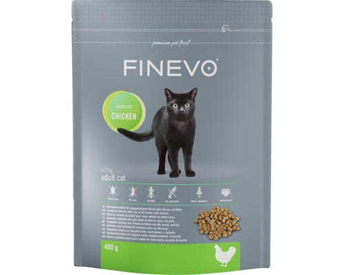 FINEVO Kattenvoer droog Adult kip 0,4 kg