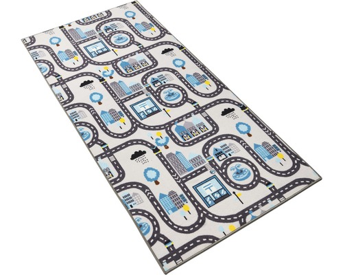 Speelkleed met stratenpatroon en gebouwen