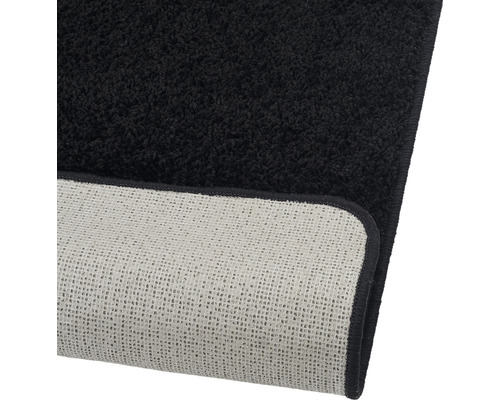 Zwarte badmat met antislip onderkant