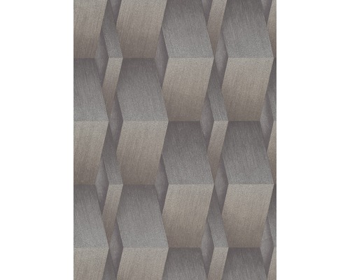 ERISMANN Vliesbehang 1004630 Fashion for Walls grafisch 3D goud Behang met grafisch 3D-kubuspatroon