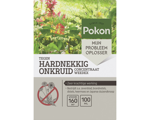 POKON Tegen Hardnekkig Onkruid Weedex concentraat 100 ml Pokon Weedex concentraat tegen hardnekkig onkruid, verpakking
